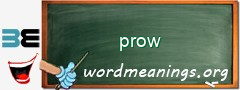 WordMeaning blackboard for prow